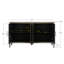 Console moderne avec tablette réglable - brun antique pour chambre à coucher 60 po 4 portes