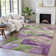 Machine Washable Indoor/Outdoor Xhevrie Purple Rug