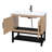 36-Inch Freestanding Bathroom Vanity With White Ceramic Sink, Hot And Cold Faucet, 2 Storage Doors, Open Iron Shelf, Featuring Adjustable Foot Pads, Metal Hinges, Textured Faucet For Ample Durability-221536473-221536422