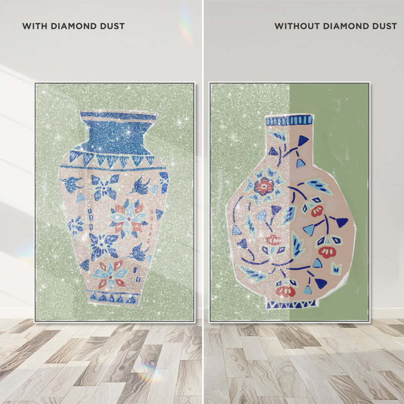 Heirloom Vase Set Set by Oliver Gal, White Floater Frame, 11"H x 16"W