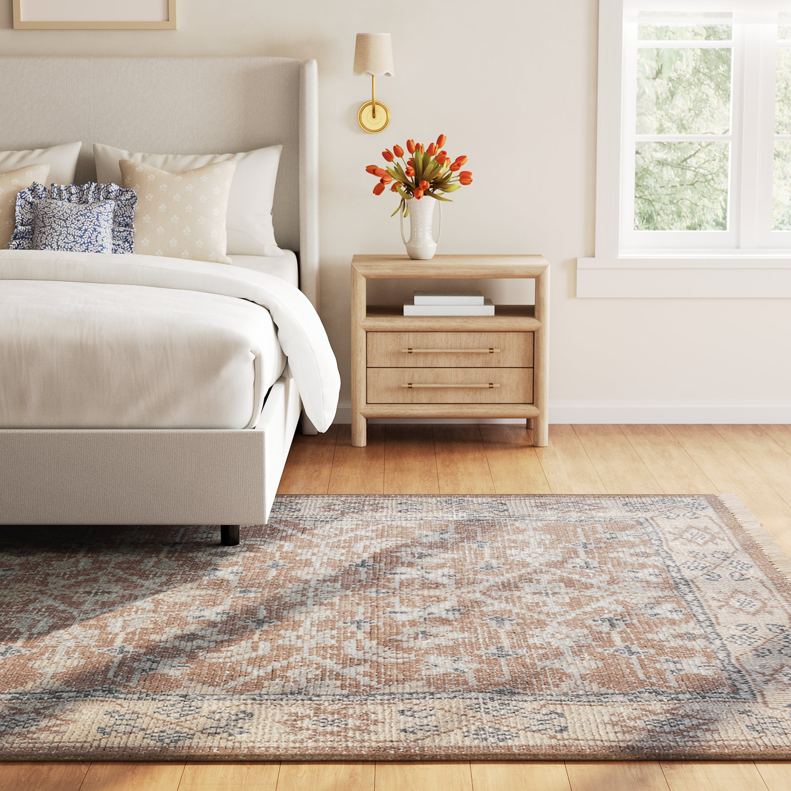 Birch Lane™ Hand Knotted Wool Aisha Rug, Rectangle 7'9" x 9'9"