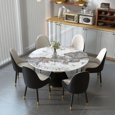 Benedic 6 - Person Pedestal Dining Set