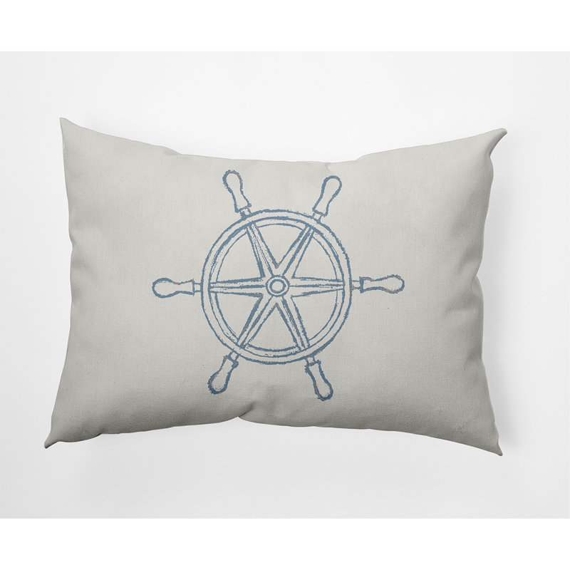 Coussin Nantucket, Gris fumée cendré, 14 po x 20 po