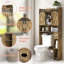 Armoire de rangement au-dessus de la toilette-735509971