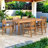 Categoras 6 - Person Solid Wood Patio Dining Set Extendable Rectangular Table