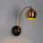 1-Light Dimmable Modern Black/Brass Armed Sconce