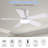 41"/46" 5-Blade Flush Mount Ceiling Fans With Lights And Remote/App-826556495-826556498