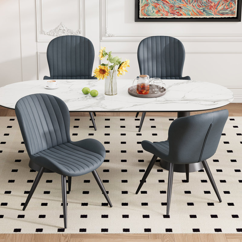 Chaises de salle à manger modernes et minimalistes pour un espace repas chic, Gris foncé