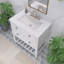 Meuble-lavabo simple 30,27 po avec plateau en pierre d'ingénierie Sunhild