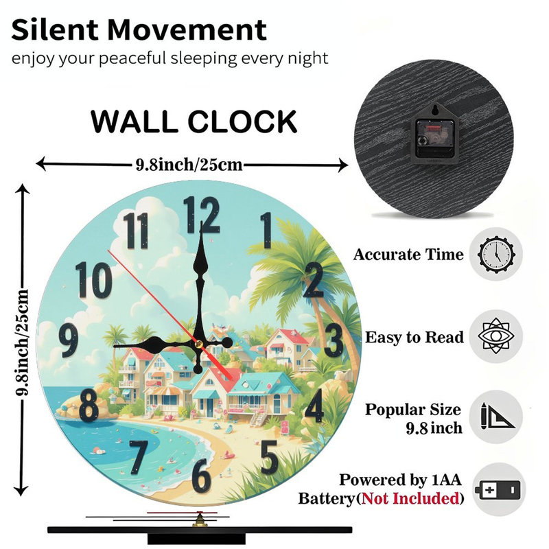 Horloge murale Beach House