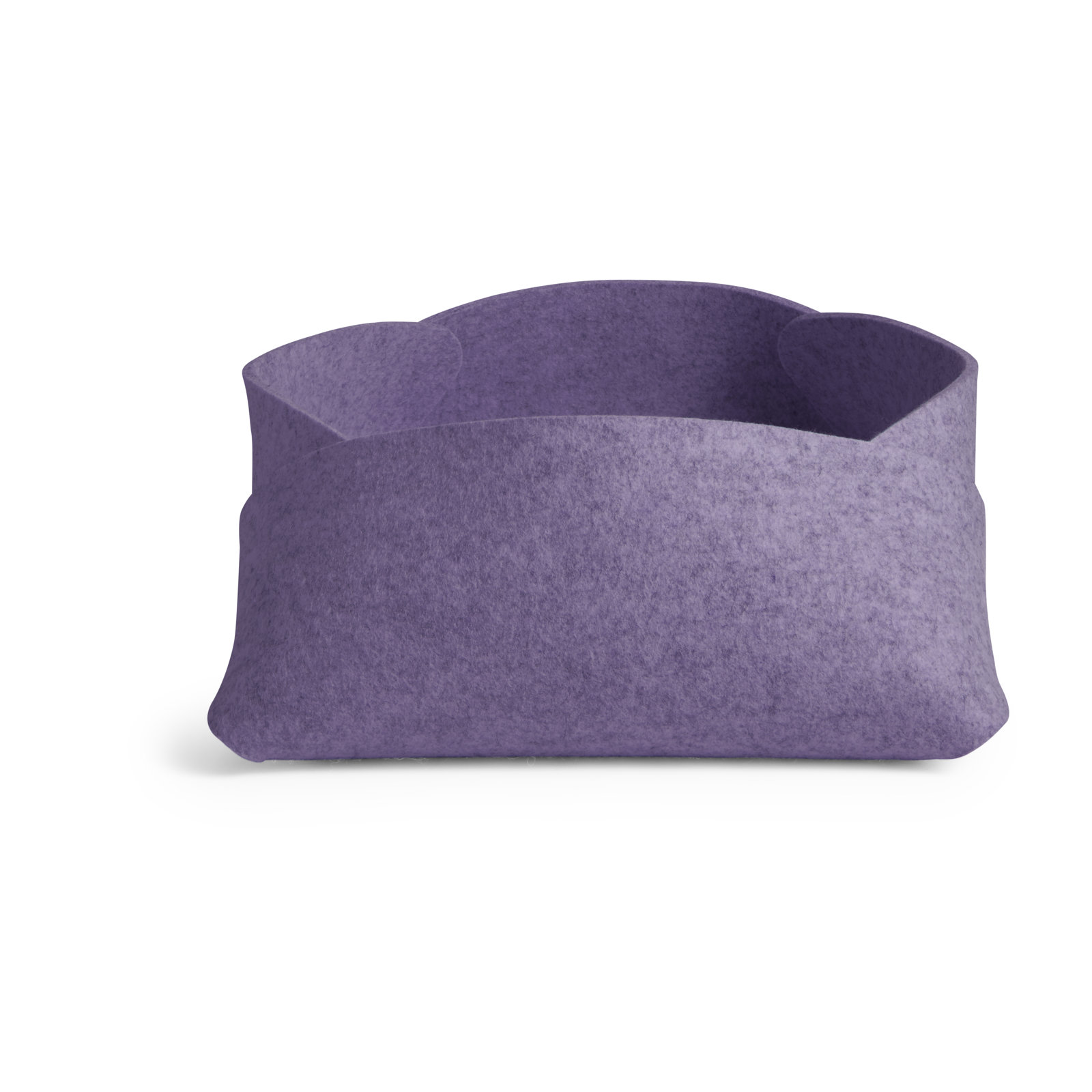 Double Tuck Fabric Decorative Basket, Lilac, 6" H x 13" W x 10" D