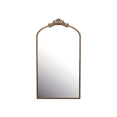 Wall Mirror 43x24 Inch Vintage Ornate Arched Floor Mirror Metal Framed Mirror Dressing Mirror