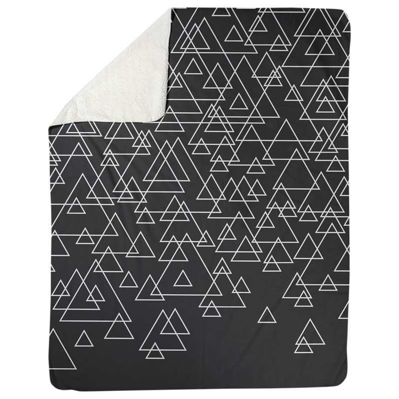 Couverture polaire Katelyn Elizabeth, L 62,5 po x L 82,5 po, Noir