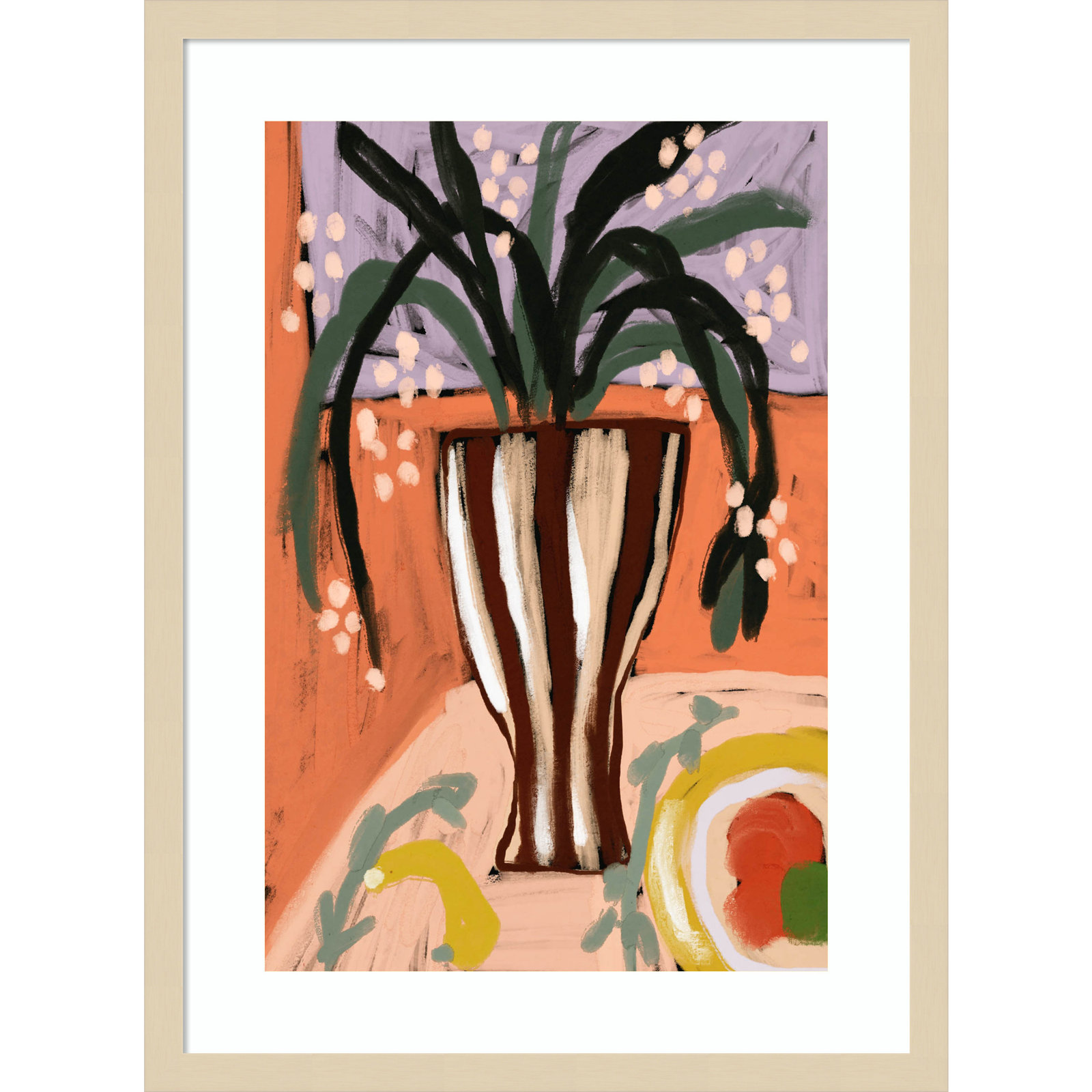 Floral Still Life No. 3 Print, Brown, 25" H x 19" W