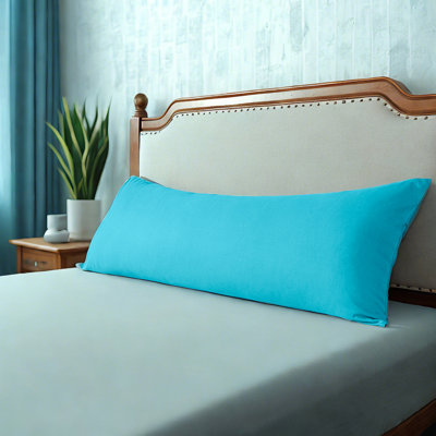 Housse de coussin pour le corps en microfibre brossée douce, taie pour le corps à fermeture à enveloppe, 20 po x 54 po, 1 paquet