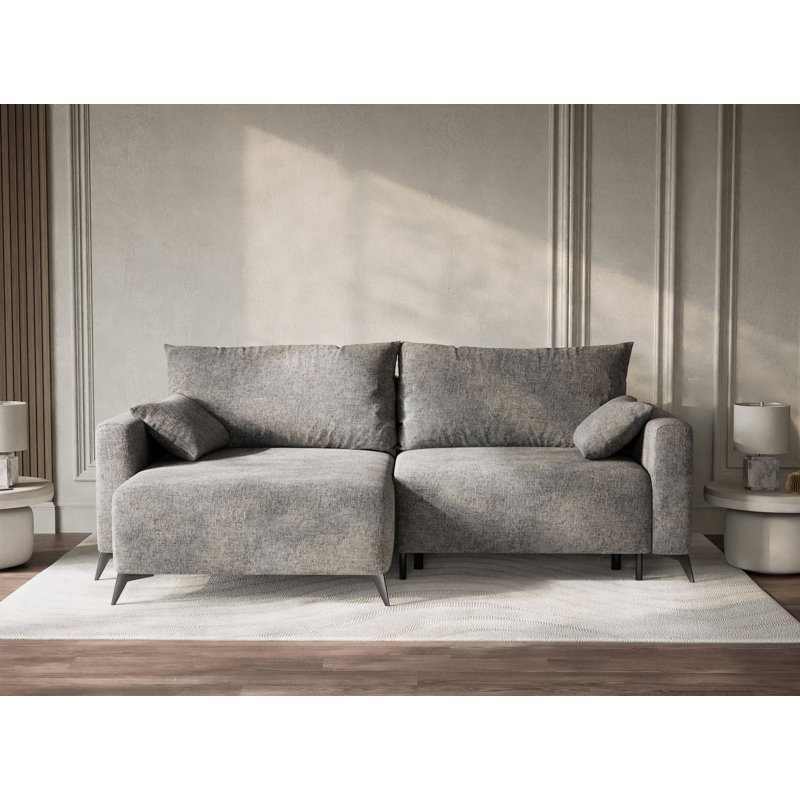 3 Seater Reclining Corner Sofa , Left Hand Facing, Chenille - Grey