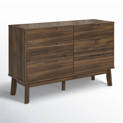 Mid-Century Modern 47" Wide Wooden Drawer Dresser by Latitude Run