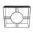 Contemporary Black 36.5" x 30.75" Rectangular Console Table with Durable Marble Top-1415259924-1415259925