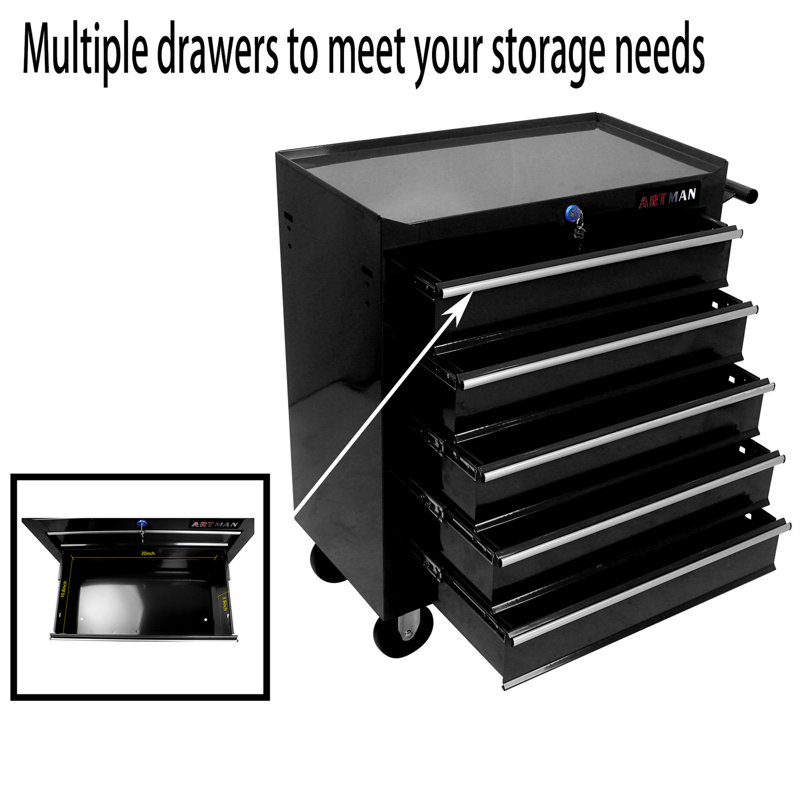 24" Toolbox,  Black