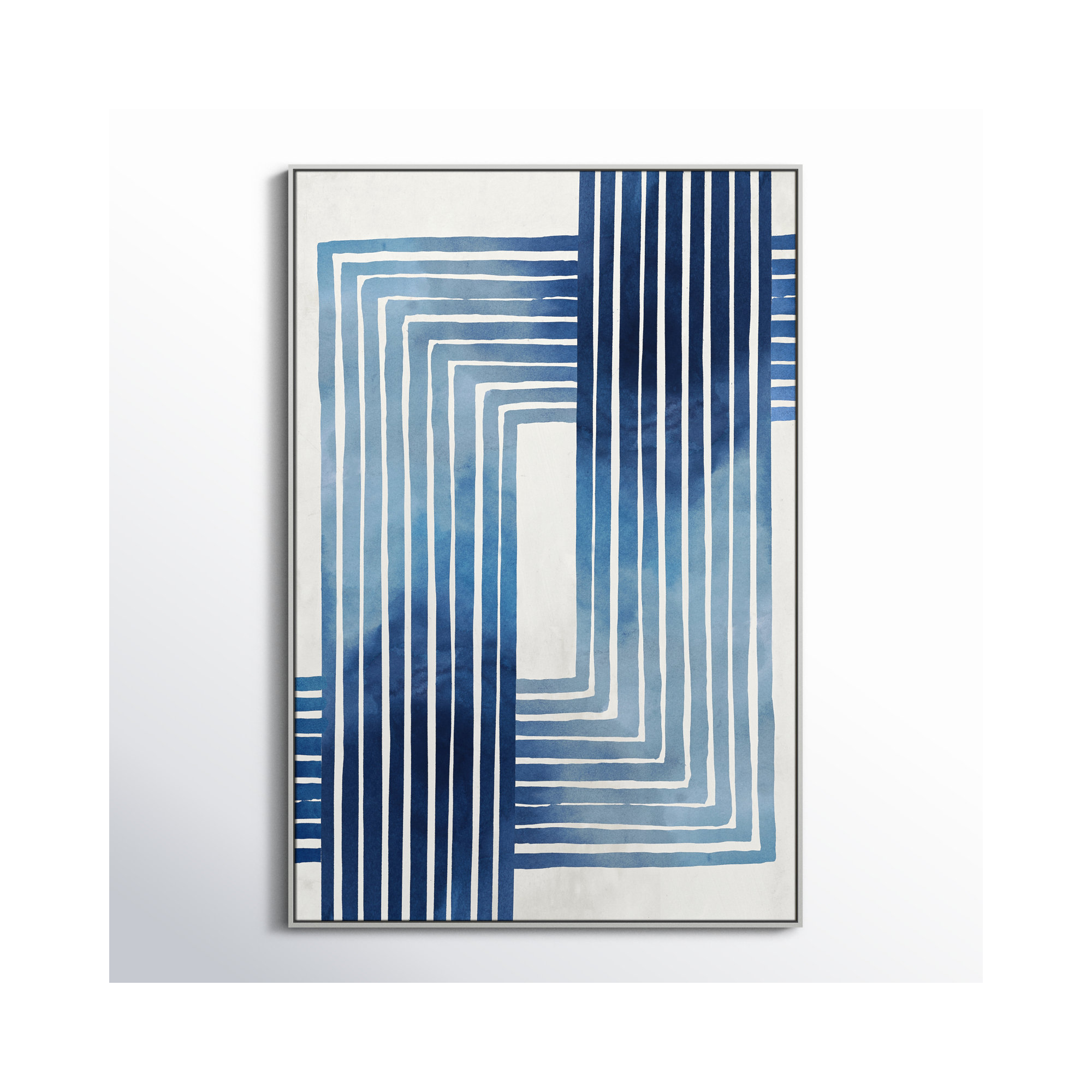 In Unison by Eva Watts - Painting Print, Silver Framed Canvas, 61.5" H x 41.5" W x 2" D