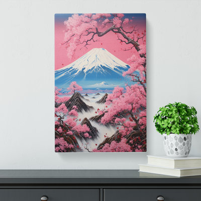 Mount Fuji Neo-Plasticism Art - Wrapped Canvas