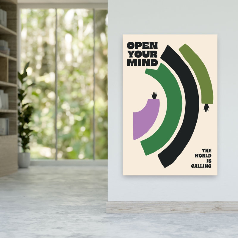 «Open Your Mind», impression murale abstraite audacieuse minimaliste, H 60 po x l 40 po