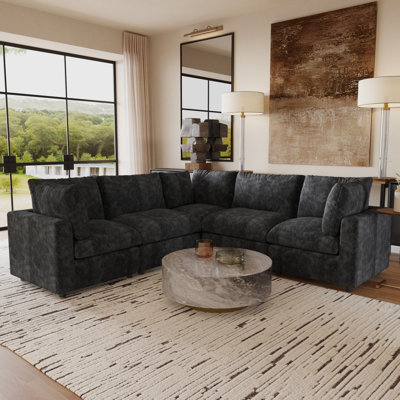 Kessi 5-piece Slipcovered Sectional