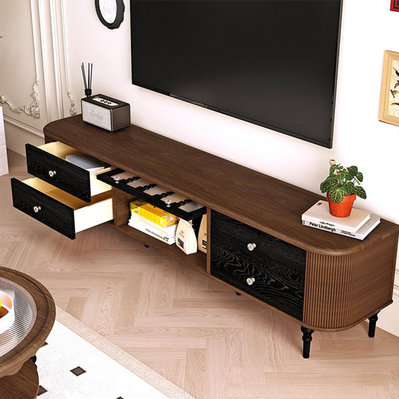 Meuble télé en bois massif, 94.87"