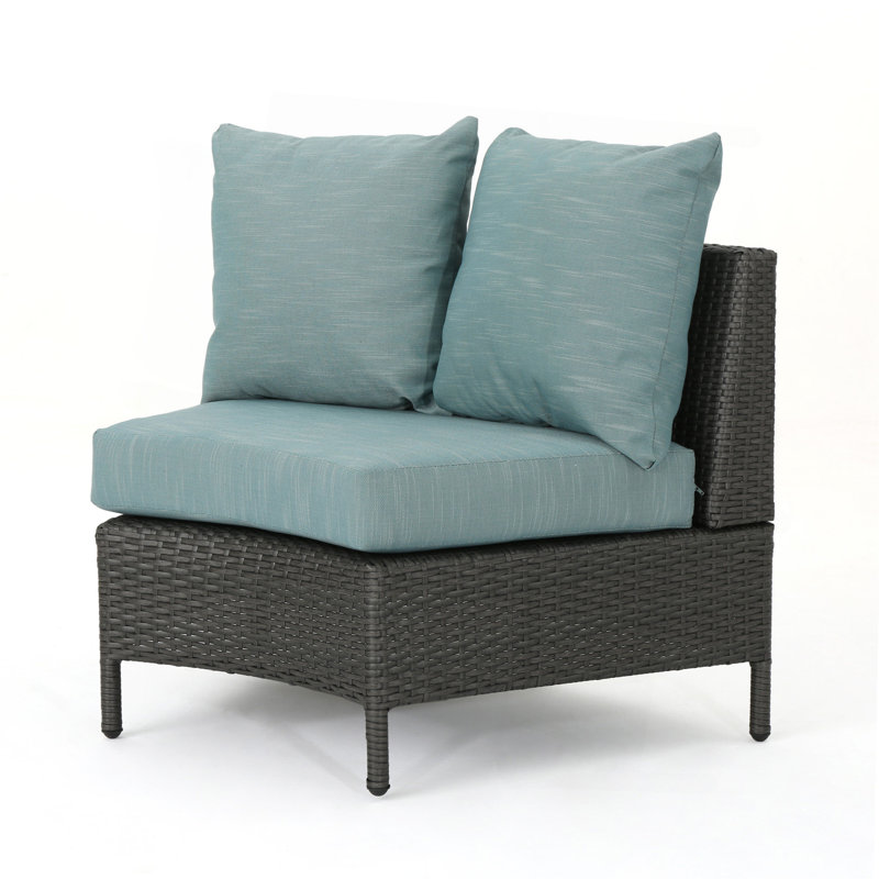 Canapé Limon, Coussin vert / cadre gris
