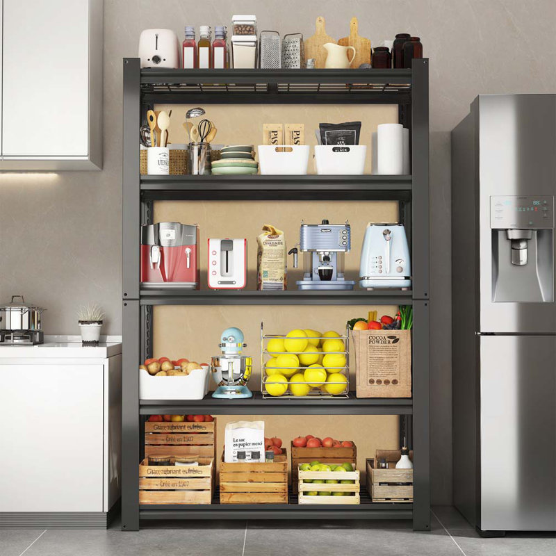 Étagère de rangement en maille métallique réglable à 72 niveaux H 72 po (capacité de charge de 2000 lb) - Organisateur de tablettes en métal pour garde-manger, garage, cuisine - l 35,43 po x P 15,75 po x H 72 po