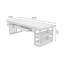 Bureau rectangulaire en noyer massif avec 6 tiroirs-119524448