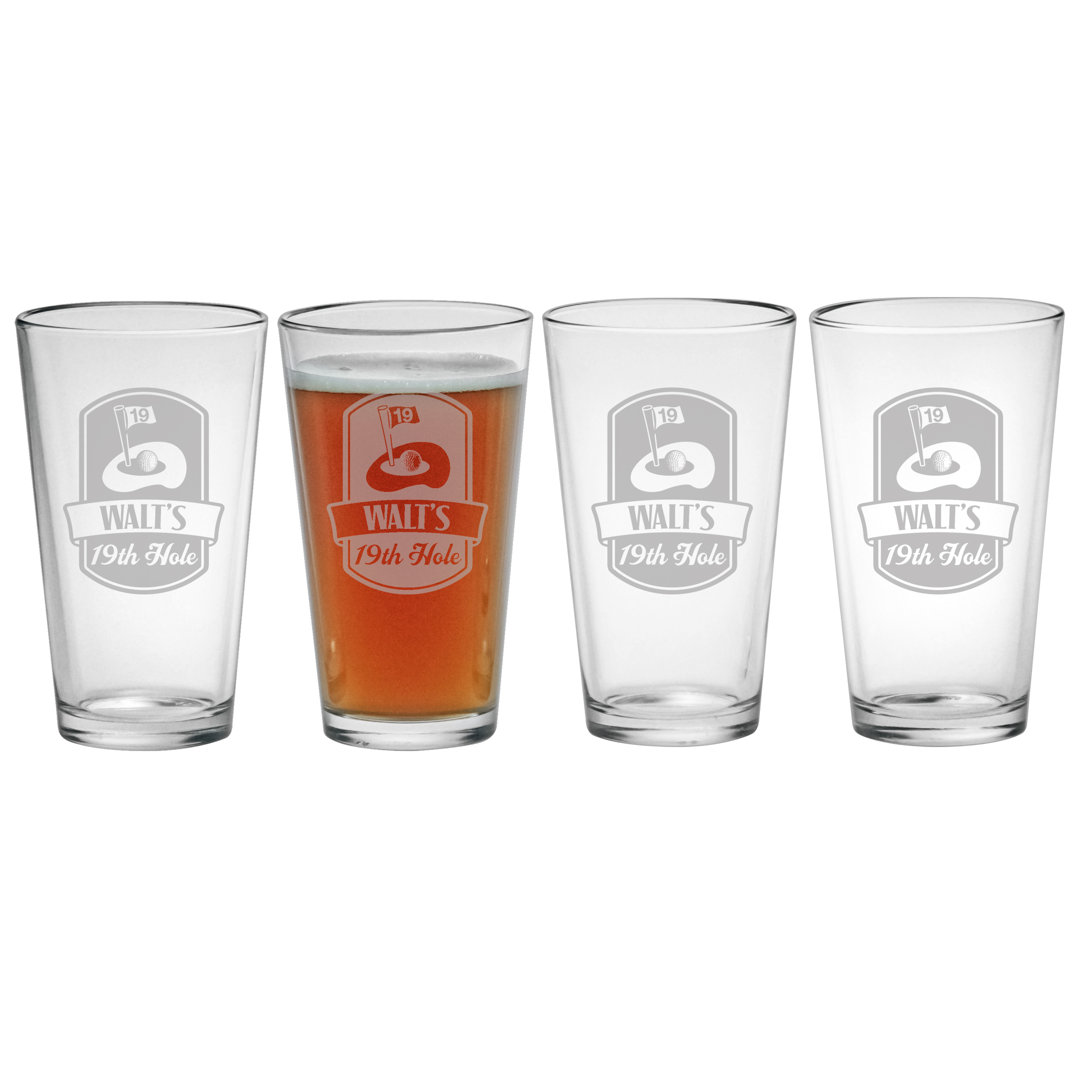 Personalized 16 oz. Pint Glass (Set of 4) Susquehanna Glass 
