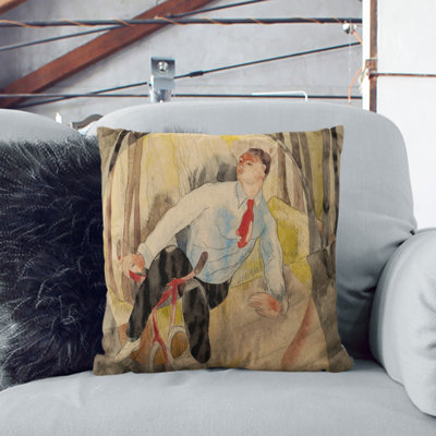 The Bicycle Rider Scatter Cushion