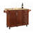 Culinary Rolling Kitchen Island with Rubberwood Countertop & Ample Storage-123751510