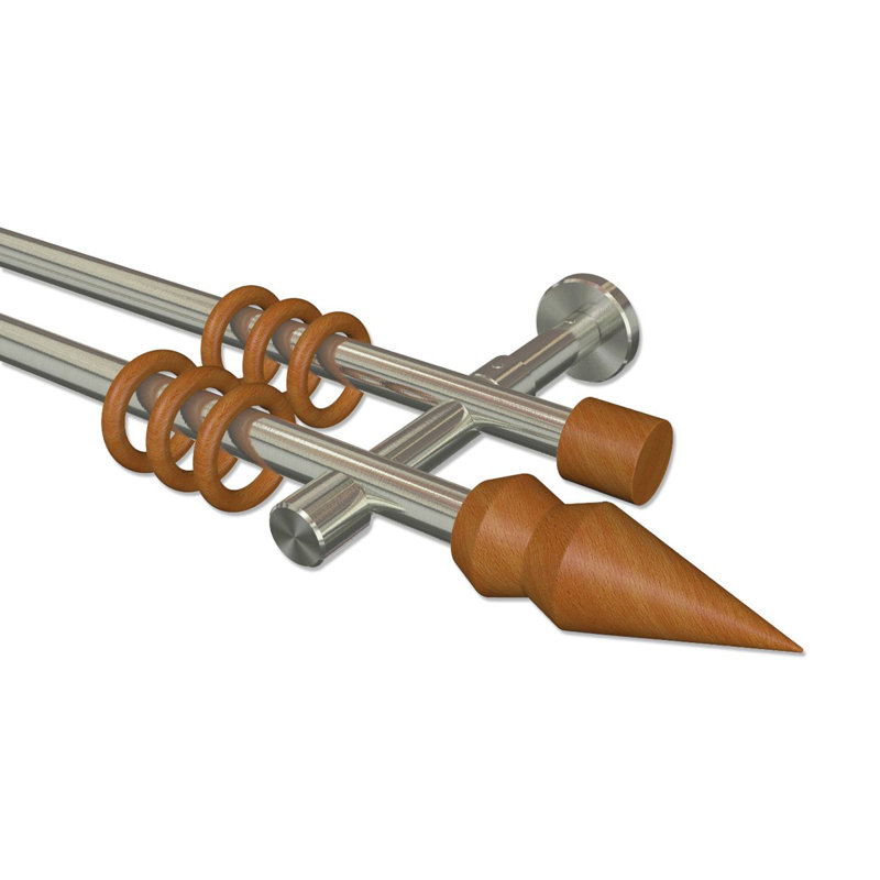 Lynwood Curtain Pole Set, 5cm H x 200cm W x 15cm D