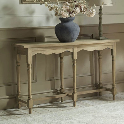 Console vintage en bois massif de style français
