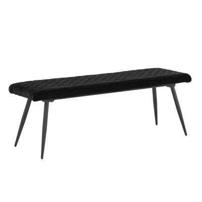 Depue Velvet 130cm Upholstered Bench for 2 person