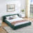 Upholstered Bed Frame with Thick Fabric-901659411