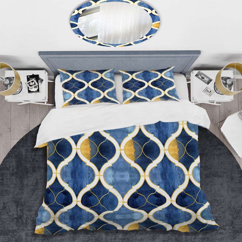 Ensemble de housse de couette Modern, Housse de couette pour grand lit et 2 taies décor