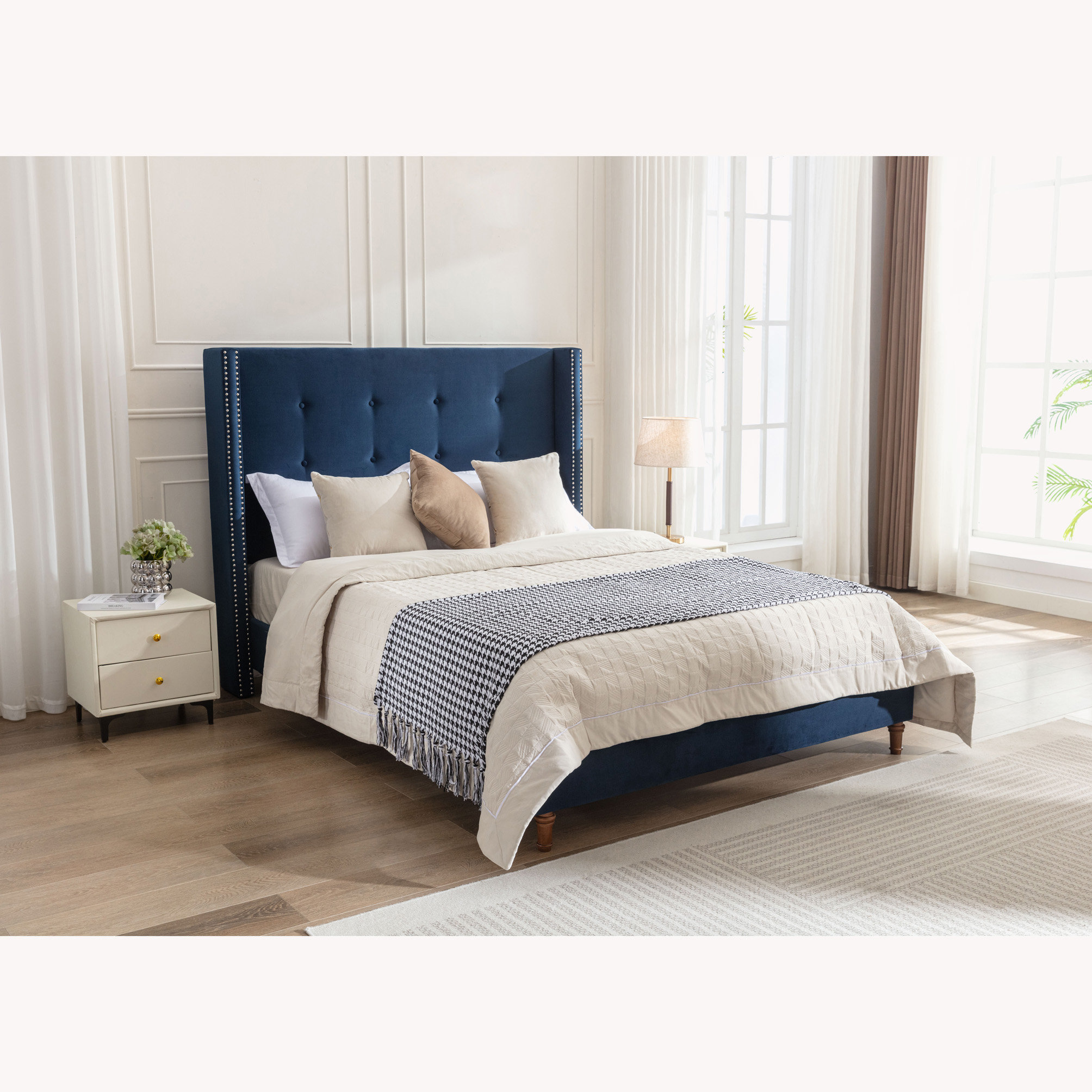 Alcott Hill?? High Headboard Upholstered Bed Wayfair