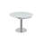 Aydelin Extendable Round Glass Top Metal Base Dining Table