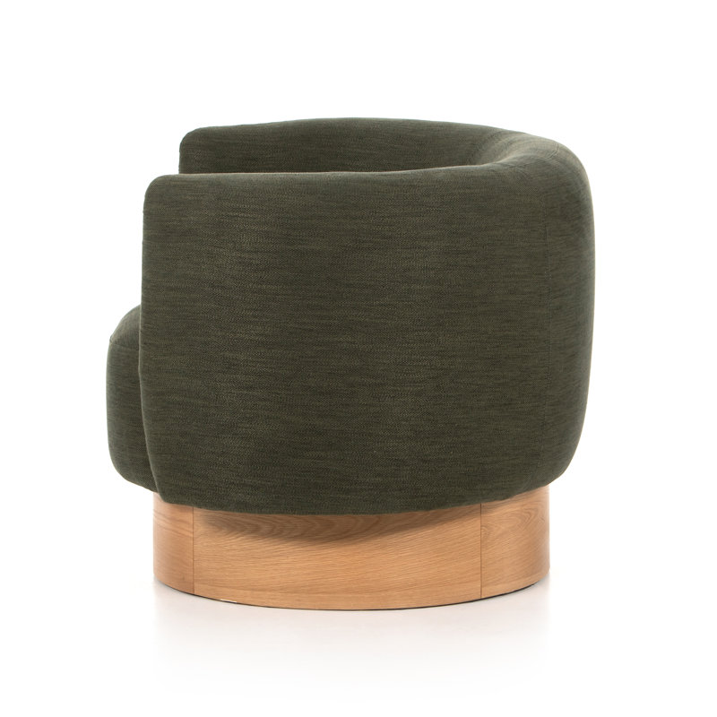 Fielding Upholstered Swivel Barrel Chair