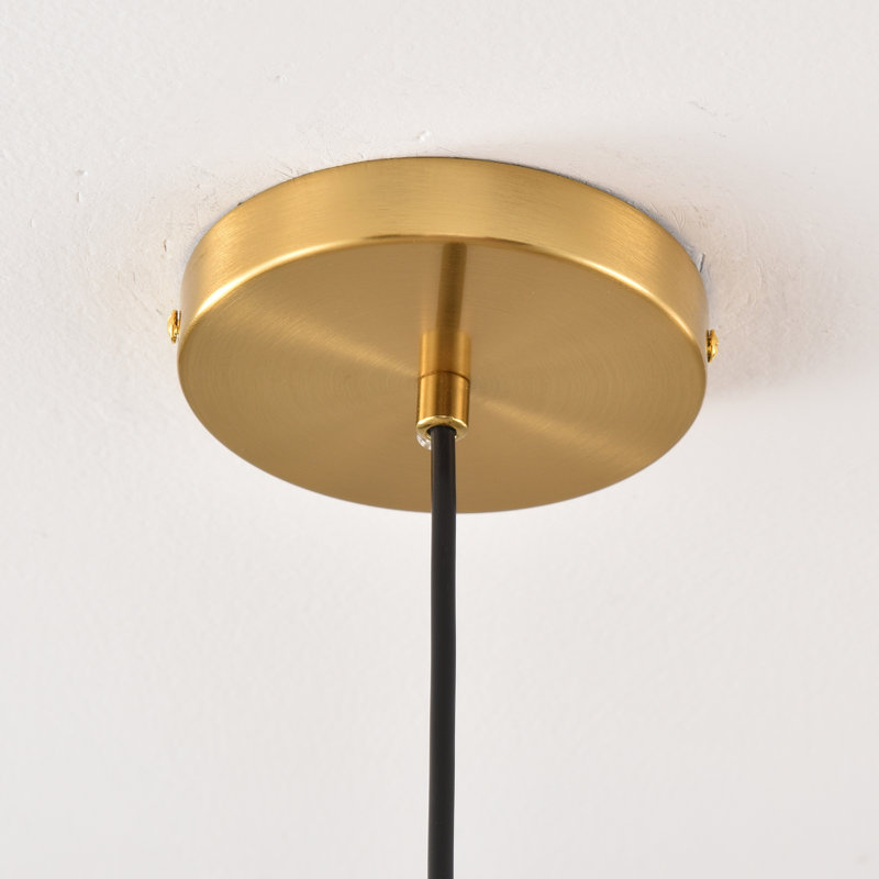 Suspension moderne en laiton et verre martelé de 25 cm, intensité variable, avec cordon ajustable