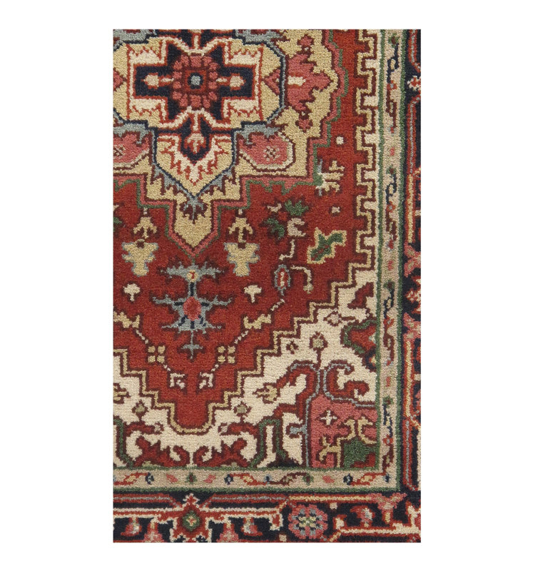 Rust Persian Serapi design rug 3'X 5'