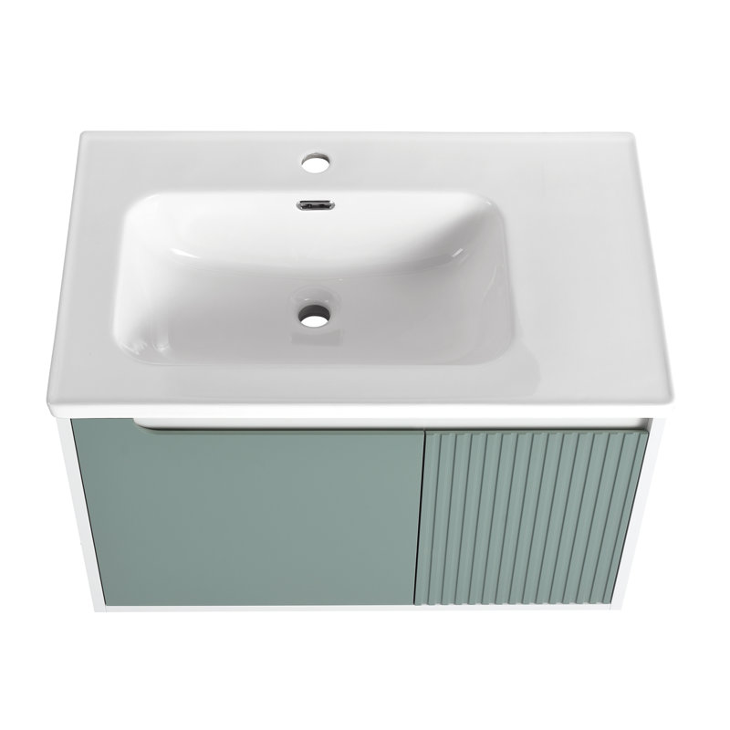 Meuble-lavabo mural 36 po avec lavabo en céramique