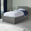 Lit plateforme en bois massif Amodio avec pied de lit et tiroirs de rangement assortis-395151131