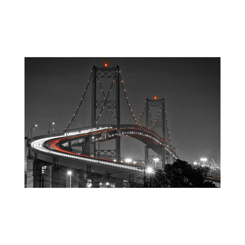 Vincent Thomas Bridge by Zoe Schumacher - Wrapped Canvas Print, 20.32 cm H x 30.48 cm W