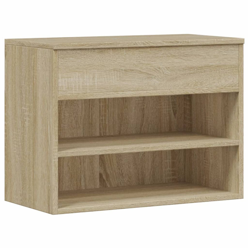 4 Pair Shoe Storage Bench, Sonoma Oak