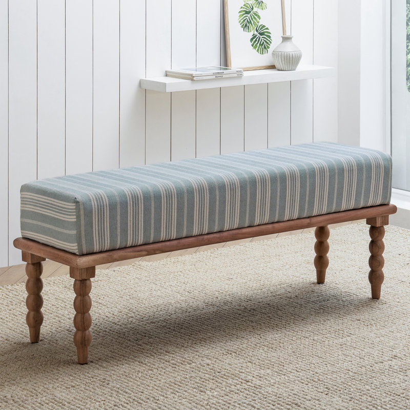 Banc rembourré l 52 po Artisan, Grey