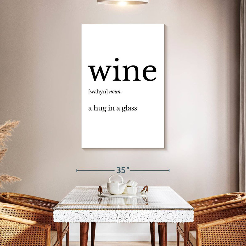 Wine Typography, 48" H x 32" W